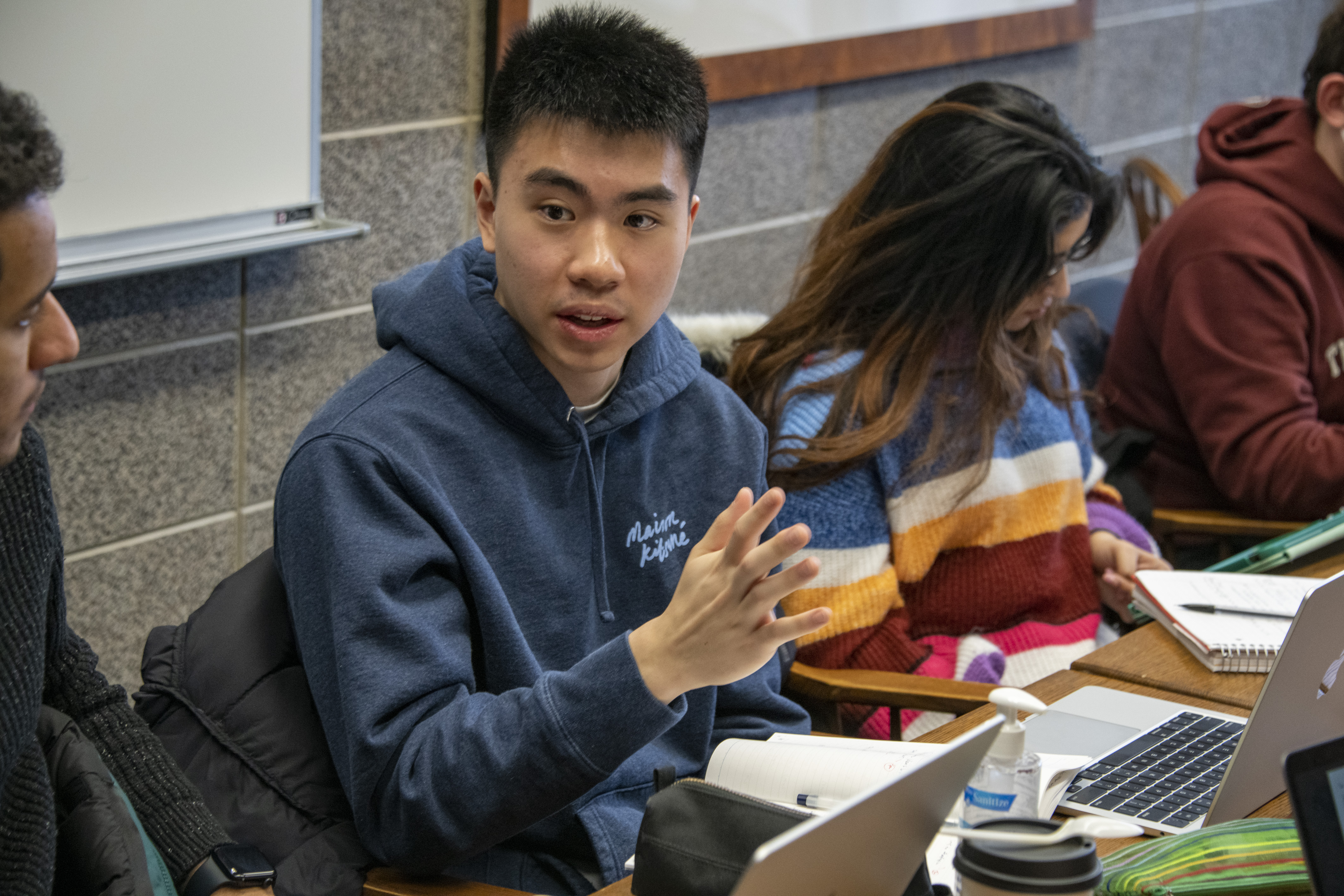 A photo of UChicago students engaged in a class discussion