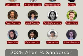 Photos of the 12 winners of the Allen R. Sanderson Economics Prize